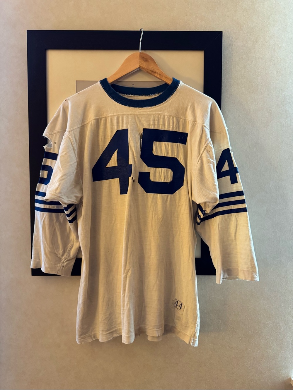 Vintage 1950s Champion Knitwear Football Jersey #45 Size 44 Rochester NY USA